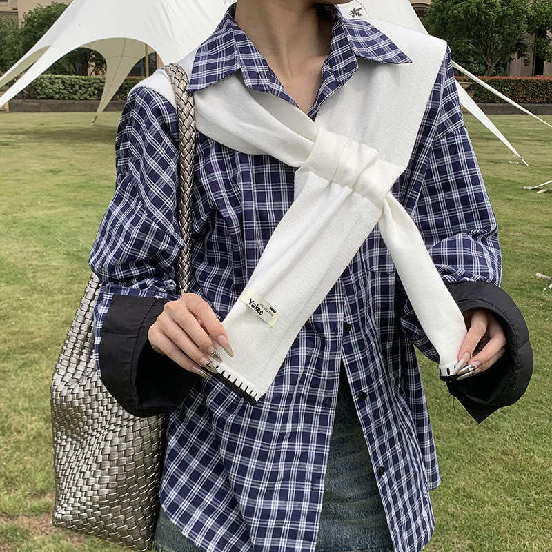 Mantón de punto Tejido de alta calidad Verano multifuncional con tirantes y chal de protección solar, chaleco pequeño, cortina de pedos de cintura