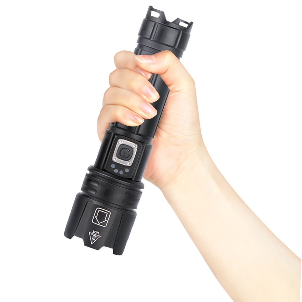 Cross-border XHP70 + COB linterna de Luz Blanca Roja zoom P70 linterna recargable USB