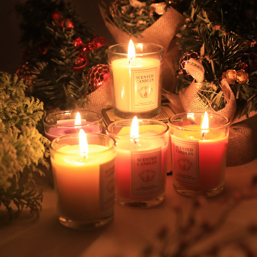 Nordic INS Style Romantic Scented Glass Candlestick for Indoor Bedroom Aroma Diffuser Creative Ornament Decor