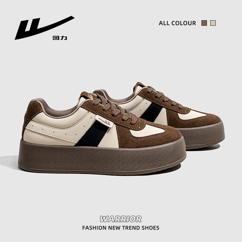 Zapatos de entrenamiento morales estilo guerrero, zapatos Melard de suela gruesa para mujer, zapatos casuales con bloques de color, zapatos individuales retro versátiles al por mayor.