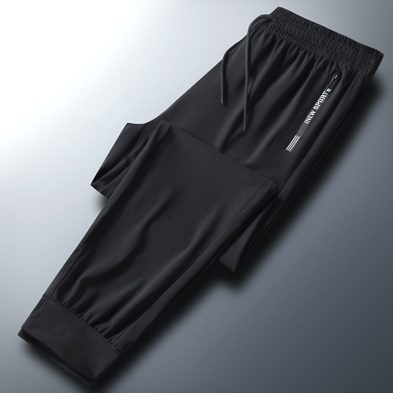 Pantalones de seda de hielo pantalones de secado rápido elásticos para hombres verano hombres transpirables deportes al aire libre fitness correr pantalones casuales al por mayor