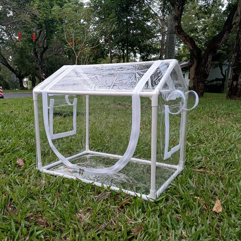 Suministro directo transfronterizo techo de estilo flor soporte suculento invernadero aislamiento invernadero PVC totalmente transparente tienda de crecimiento de plantas