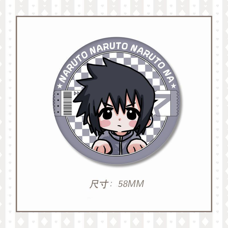 NARUTO アニメバッジ カカシ サスケ 水門 ナルト アイラ ヒナタ 缶レーザー バー ジー 女性|undefined