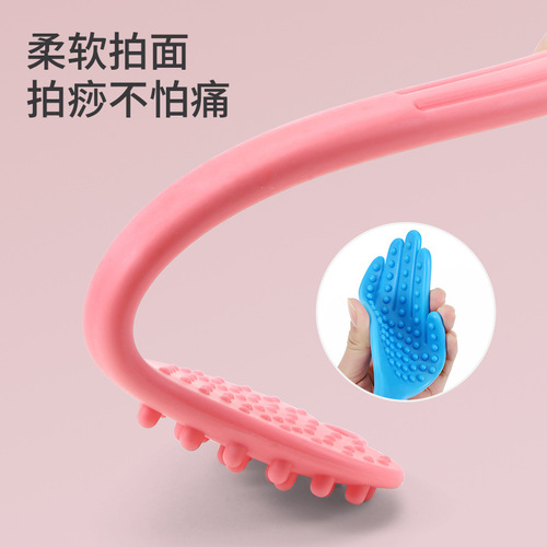 Health and Wellness Scraping Board, Neck and Shoulder Silicone Meridian Scraping Health Care Tool, Full Body Massage Cane, Massage Stick, Home Beauty Instrument