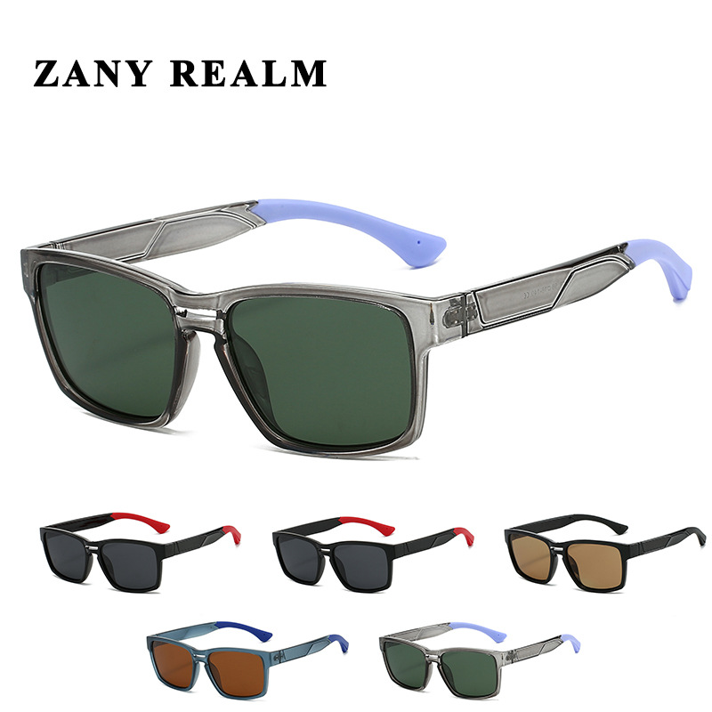 Gafas de sol de ciclismo de alta gama para hombres nuevos transfronterizos Gafas de sol polarizadas para exteriores Gafas de sol retro de color de empalme de doble viga