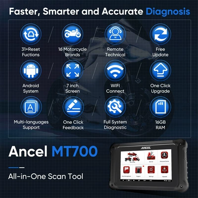 ANCEL MT700 motorcycle full Avtomobil diaqnostika alətləri