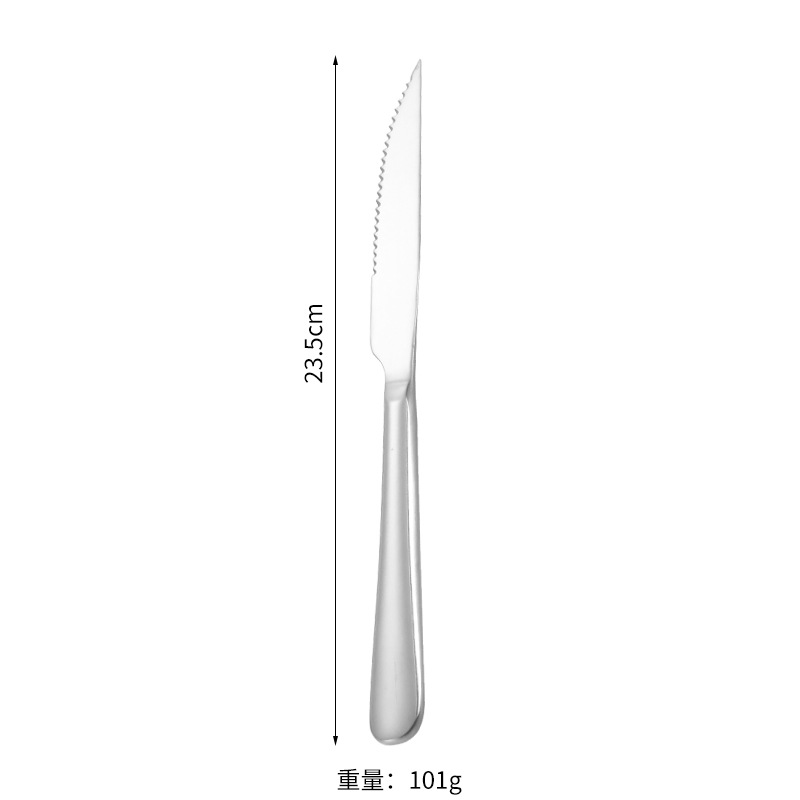 Cuchillo de carne de plata