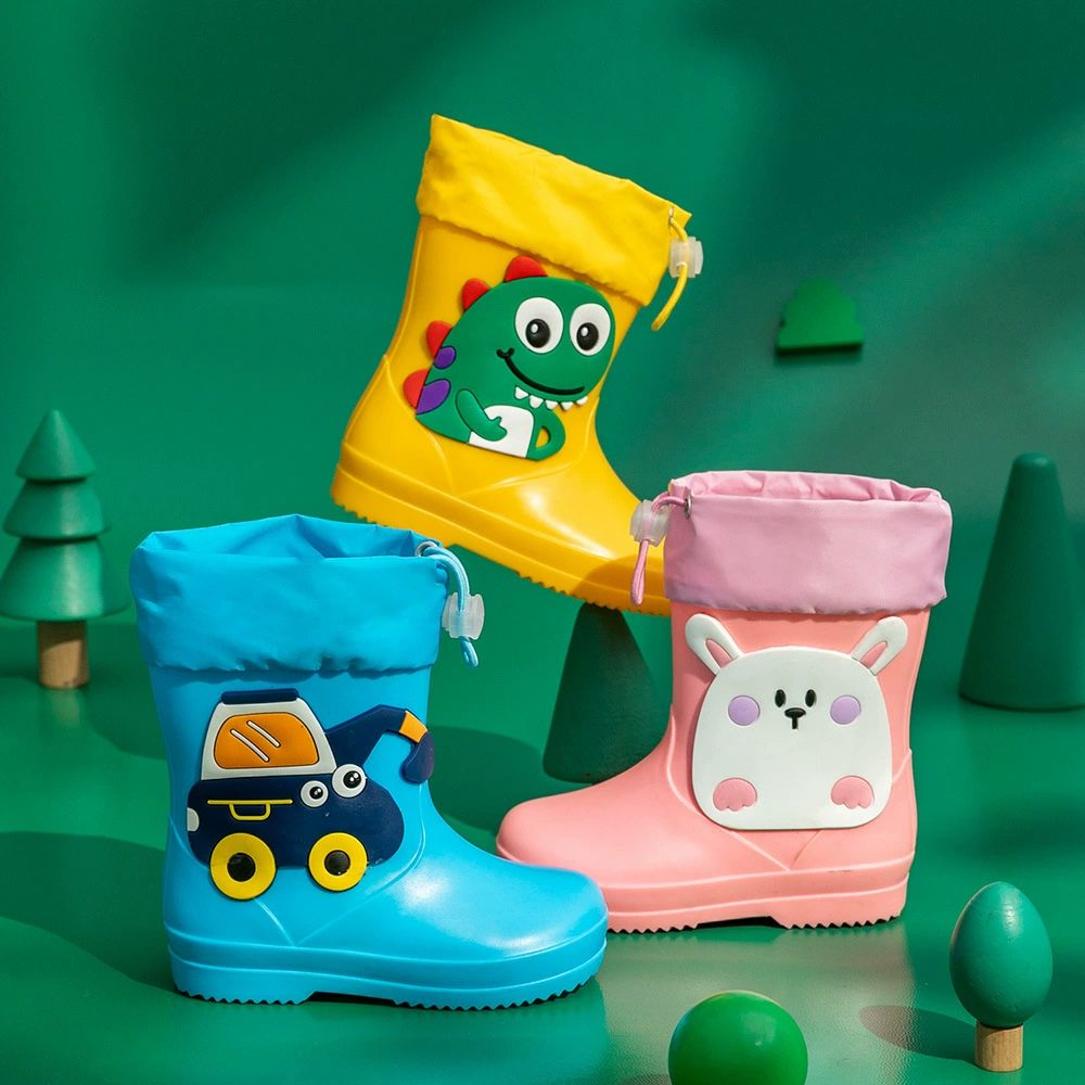 Детская дождевая обувь для мальчиков для девочек водонепроницаемая детская резиновая обувь нескользящая дождевая сапоги для детей