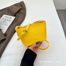 跨界风潮2025新款时尚荔枝纹单肩元宝小包包洋气简约个性百搭款流