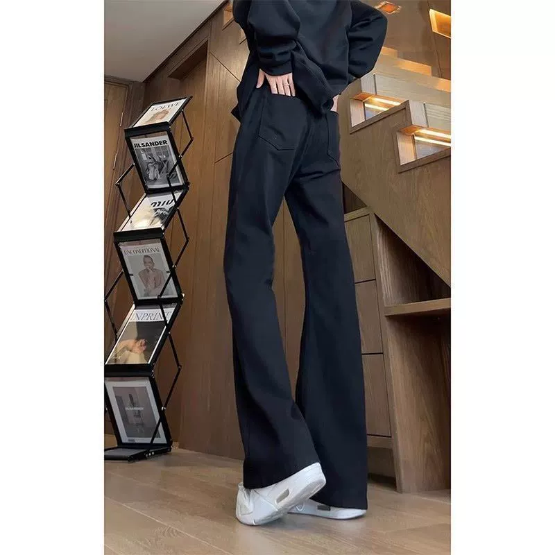 2025cleanfit черные джинсы скимитар, мужские брюки в американском стиле, высокие узкие прямые брюки