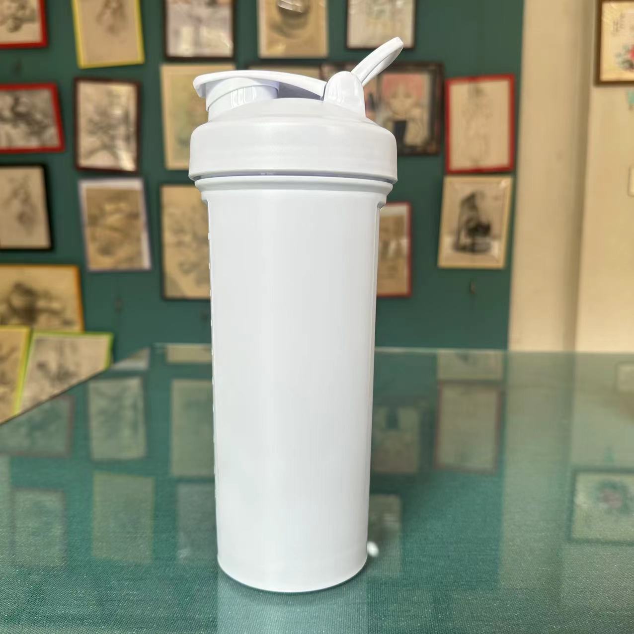 1000 ml batido de proteína en polvo batido gran capacidad ejercicio fitness portátil con taza de agua graduada botella de agua de color