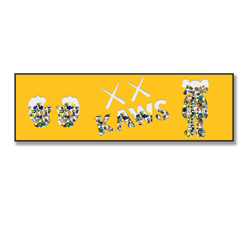 Bloques de construcción de Lego pintura de cabecera pintura decorativa dormitorio principal Luz de gama alta marca de moda de lujo Kaws habitación de los niños dormitorio bloques de construcción pintura colgante