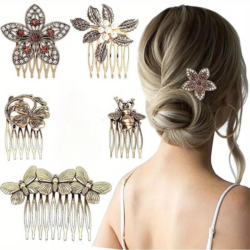 Europa y los Estados Unidos transfronterizos suministro de peinado peinado de hojas retro peinado peinado de estilo antiguo peinado flores perlas peinado peinado