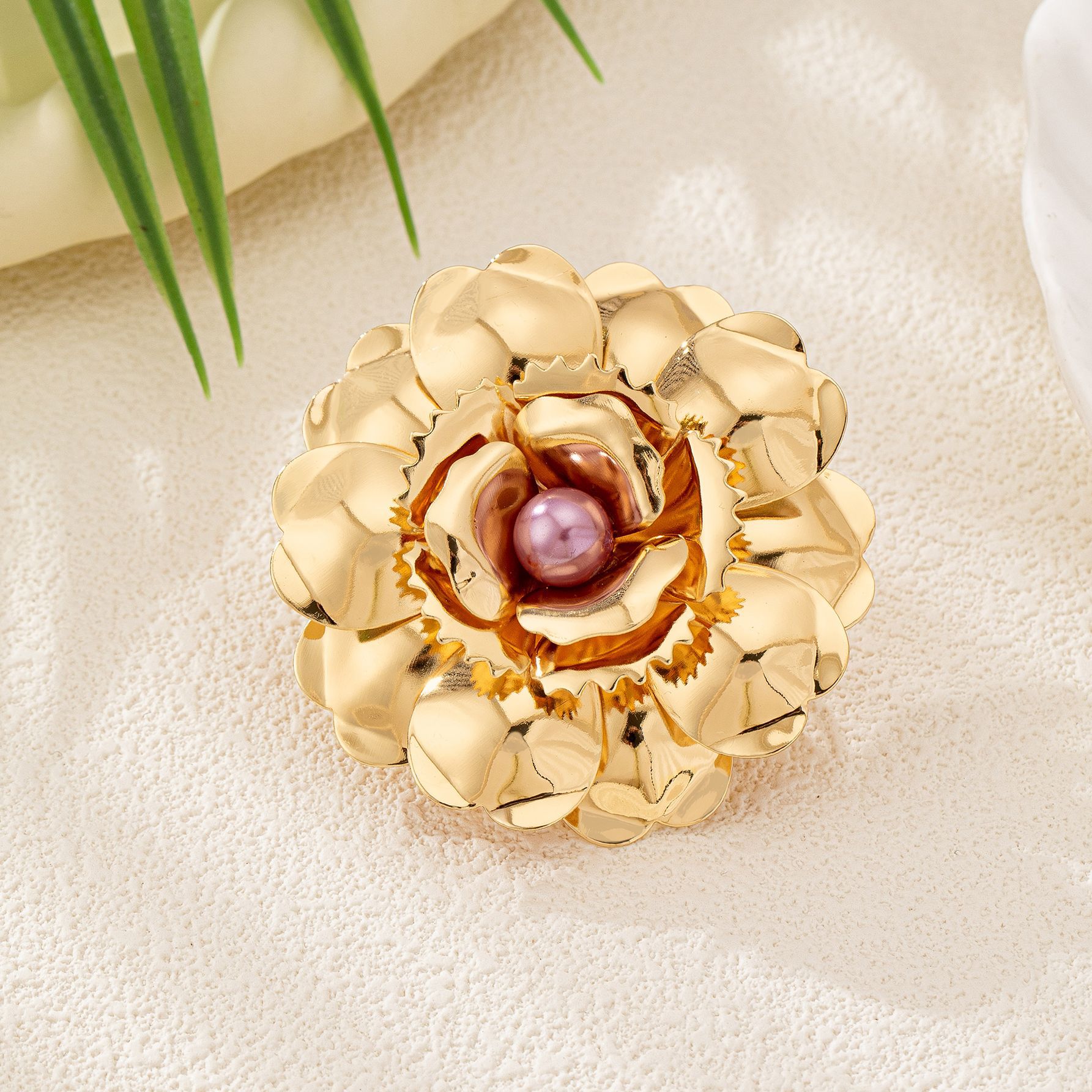 1 Piece Quantity Banquet, Daily, Shopping Occasion 1 Piece Flower Open Rings Rings Imitation Pearl Alloy Pearl Women's Retro Open Rings Rings