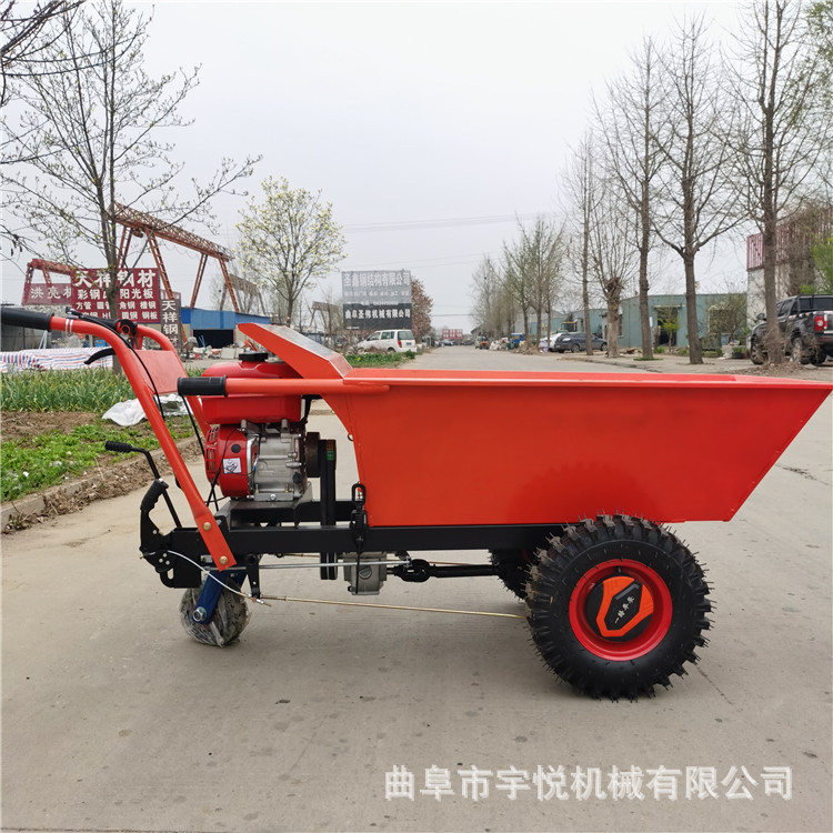 便携式汽油手推车 自走式搬运车 柴油助力翻斗车