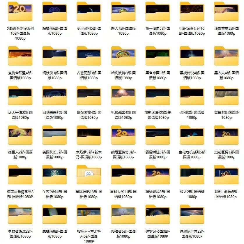 Suitable for 750g Mobile Hard Disk, Chinese Dubbing, European and American Science Fiction 46 Series, 220 Classic Blockbuster Movies