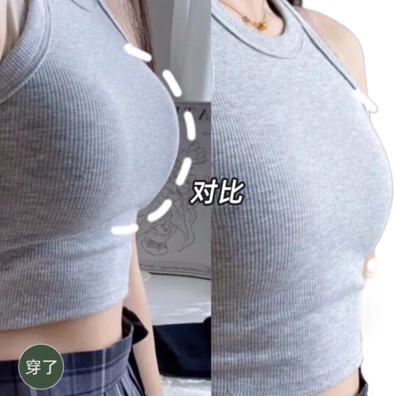 外扩胸型内衣硅胶假胸加厚胸垫小胸聚拢显大文胸cos仿真女轻便款|undefined