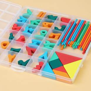 Arabic Arabic children's digital three-dimensional geometric tool box geometric pattern toys wholesale