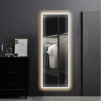 定制家用智能带灯穿衣镜 感应式壁挂全身试衣镜 美发厅智能落地镜|ms