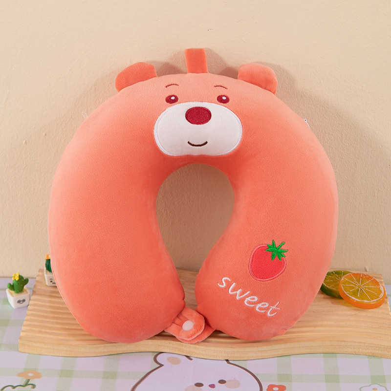 Almohada en forma de U de negocios, almohada para el almuerzo de oficina, viaje de negocios, almohada para el cuello de rebote lento, almohada en forma de U de espuma con memoria de joroba