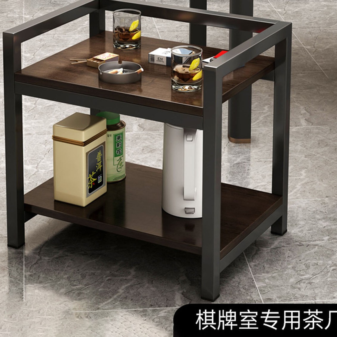 Mesa de té de mahjong, tabla de té de mahjong, tabla de ajedrez y tarjetas, tabla de té especial móvil, tabla de té de borde pequeño