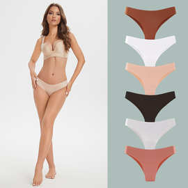 欧码无痕内裤女式亚马逊速卖通跨境新款低腰大码运动美国三角裤女