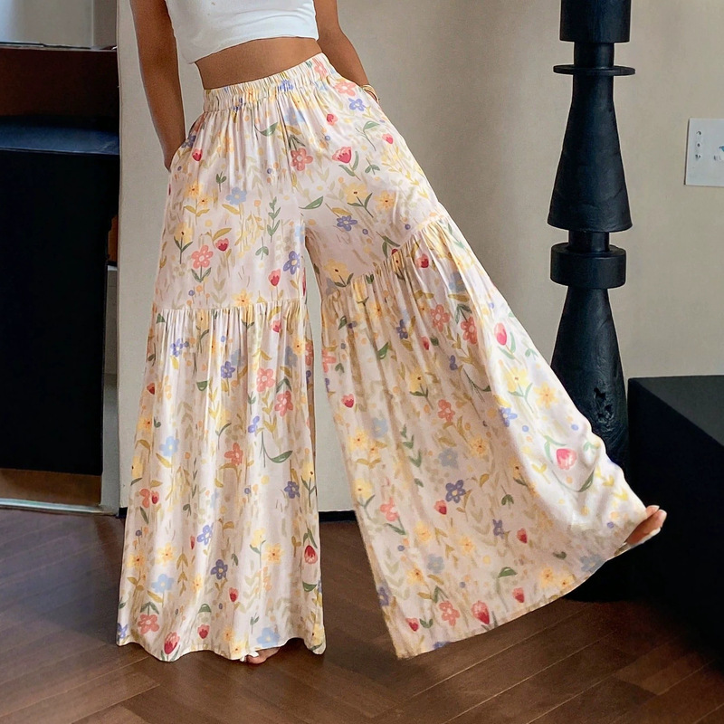 2026 Cross-Border Amazon Independent Site TEMU High-Waisted Loose Thin Wide-Leg Flowing Slimming Versatile Straight-Leg Trousers 2026 Cross-Border Amazon Independent Site TEMU High-Waisted Loose Thin Wide-Leg Flowing Slimming Versatile Straight-Leg Trousers