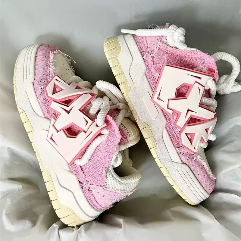 Взрывная спортивная обувь на толстой подошве 2024 новая весна