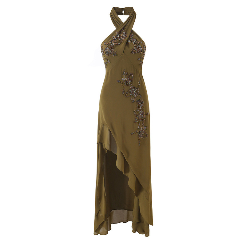 TAOP&ZA Women's Clothing 2026 Autumn New Fashion Heavy Beaded Embroidery Halter Neck Ultra-Long Dress 7921 TAOP&ZA Women's Clothing 2026 Autumn New Fashion Heavy Beaded Embroidery Halter Neck Ultra-Long Dress 7921