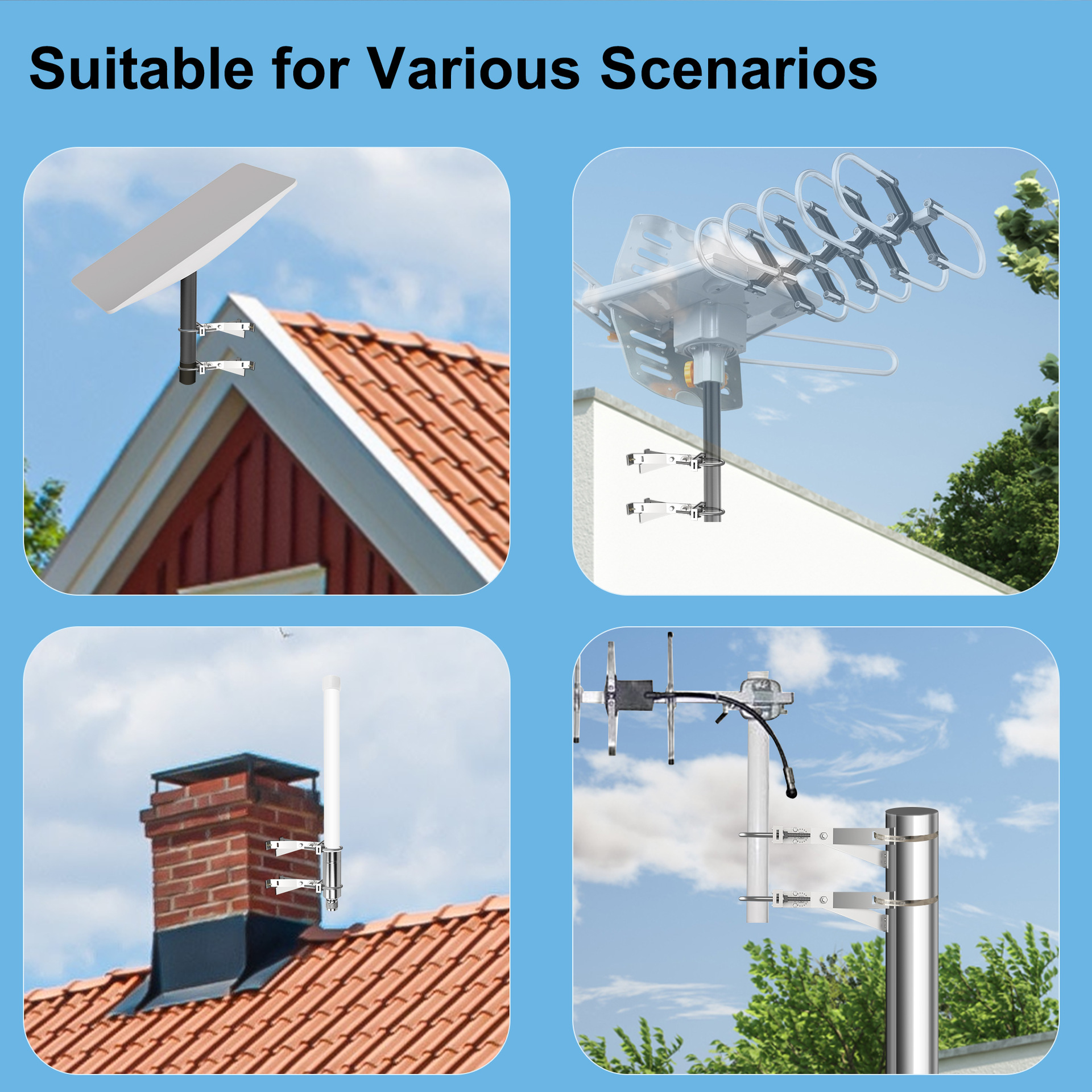 Fabricación de puente de red de soporte fijo de montaje en pared de puente de red inalámbrica de larga distancia en interiores y exteriores