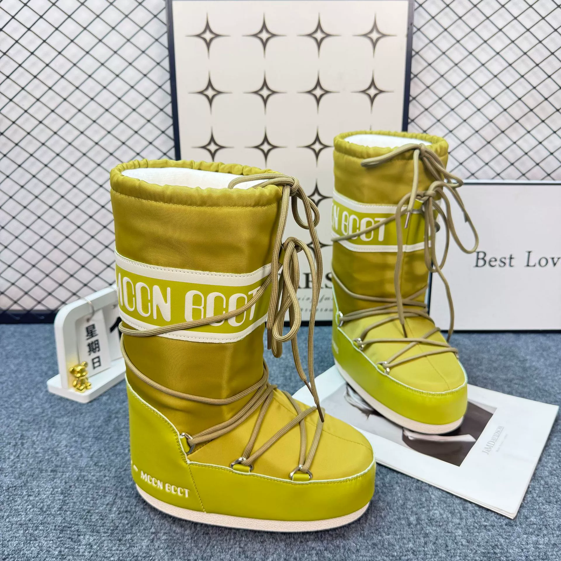 Space winter ski keep warm non-slip boots platform