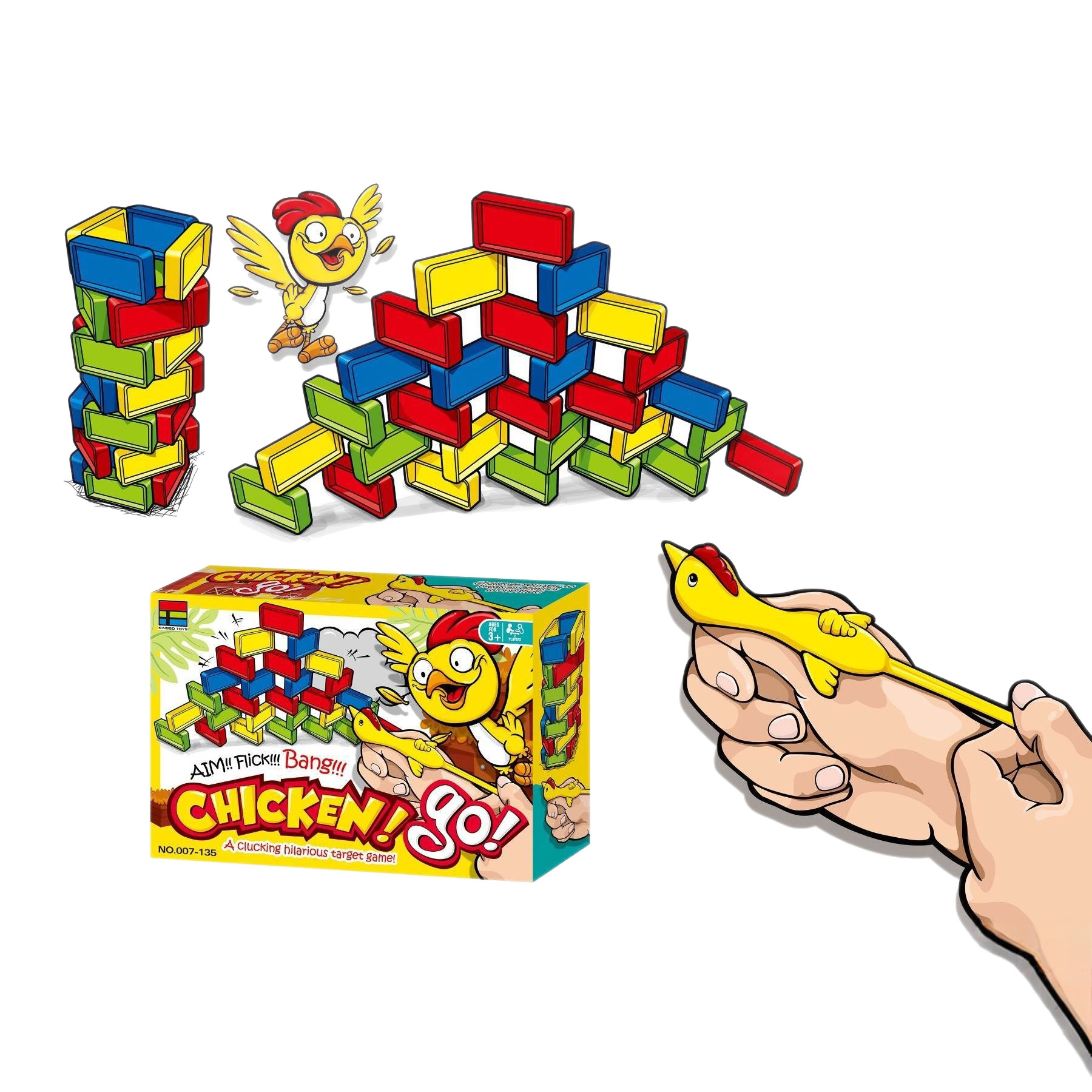 Cross-Border Amazon Educational Toys Children's Educational Thinking Toys Puzzle Color Matching Chicken Game Table Board Game