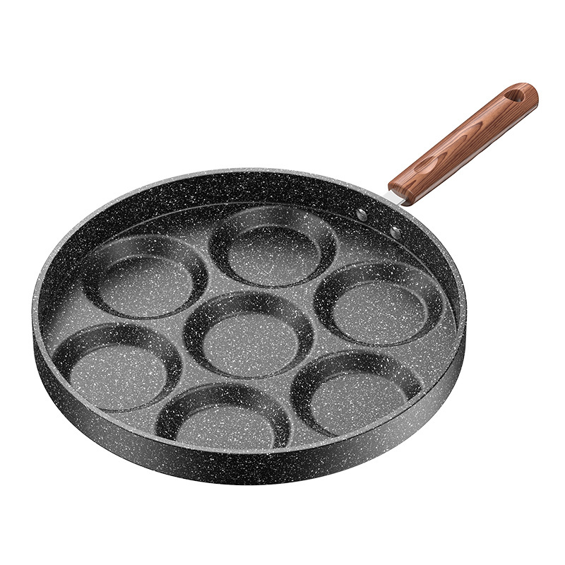 Sartén para Huevos Fritos de 4 Cavidades de Hierro Fundido Antiadherente para Todo Tipo de Estufas image 11