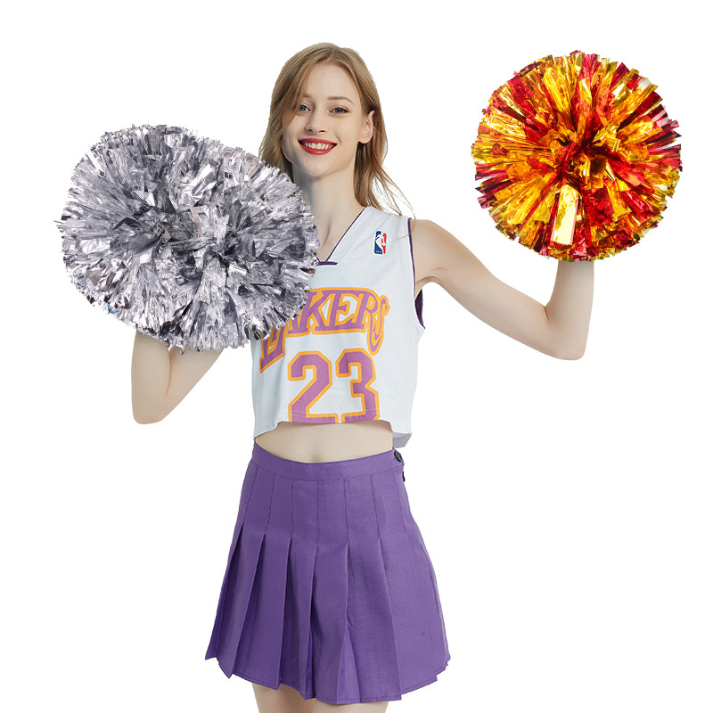 Flor bola de la flor porristas bola de la flor de la mano que sostiene la flor juegos de deportes mano que sostiene apoyos alegría apoyos en stock