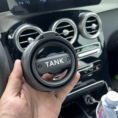 Cup Holder, Foldable Beverage Holder | Car cup holder/beverage holder - pure-matte-black-printed-tank