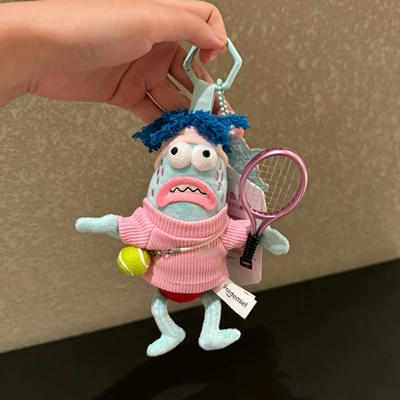 Pluş açarlıqlar, Keychain Plush Toy Funny - pink-tennis-ball-panic-fish-small-pendant-genuine-authorization