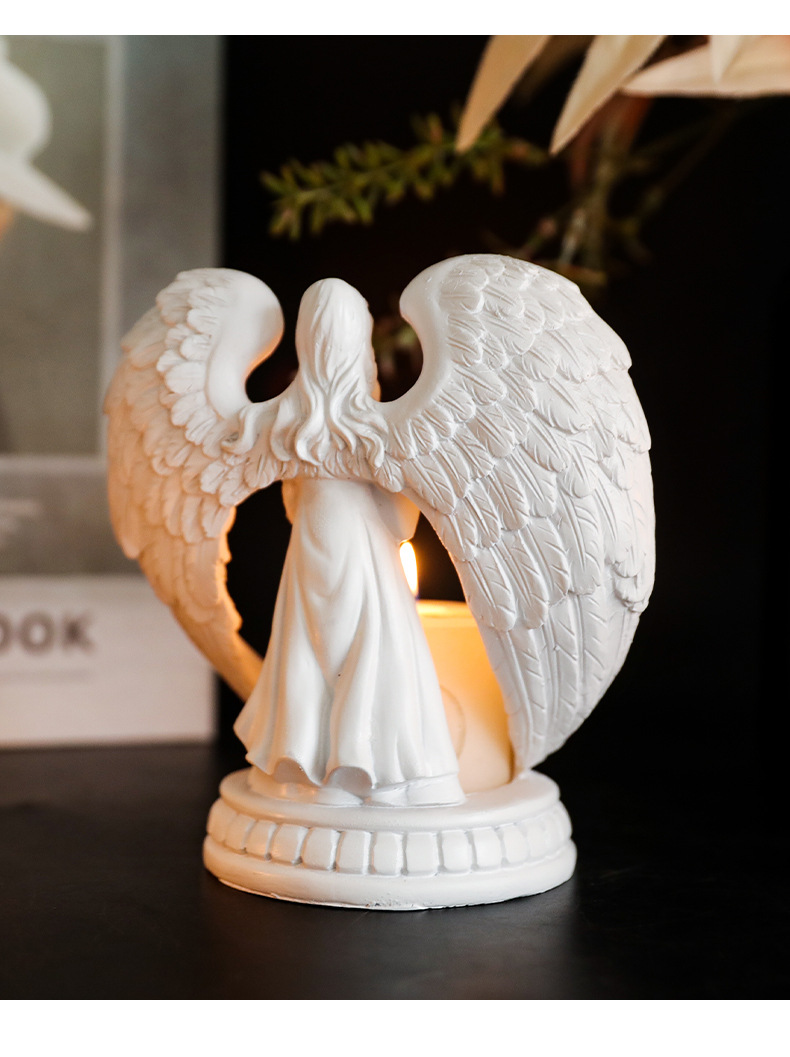 Christmas Vintage Style Simple Style Angel Resin Candlestick display picture 3