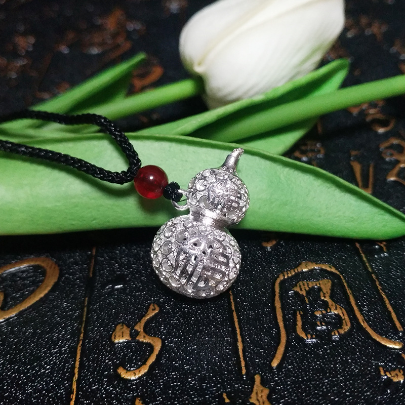 Gold-Plated Pendant Necklace With Hollow Design, Double Happiness, Gourd For Men And Women, Couple's Gift, Live_voghion.com