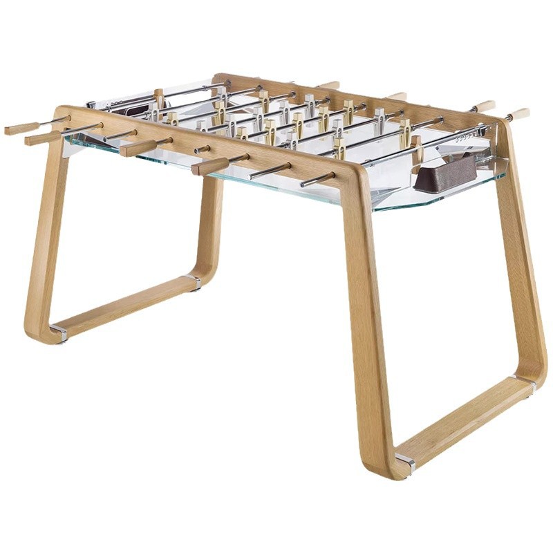 Juego de mesa de fútbol de mesa italiana Mesa de batalla doble de ocho tiros para adultos Mesa de fútbol de mesa de vidrio interior de entretenimiento