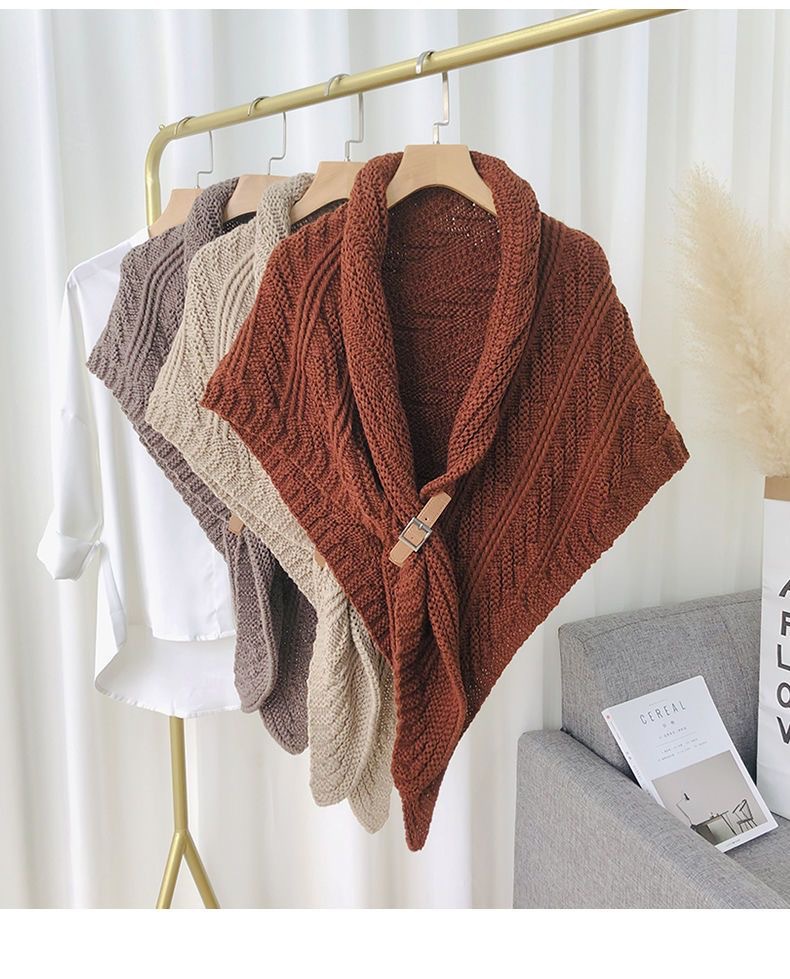 Women's Elegant Solid Color Knit Scarf display picture 4