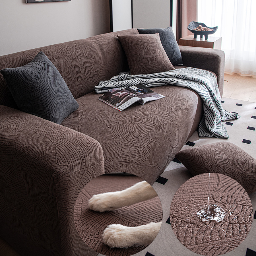 Elástico todo incluido sofá gaza universal conjunto perezoso anti-gato agarra 2024 nuevo cuatro estaciones universal cubierta de sofá integral