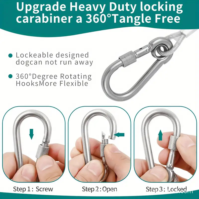 加长狗牵引绳狗链小中大型犬宠物钢丝绳加粗链子狗绳防