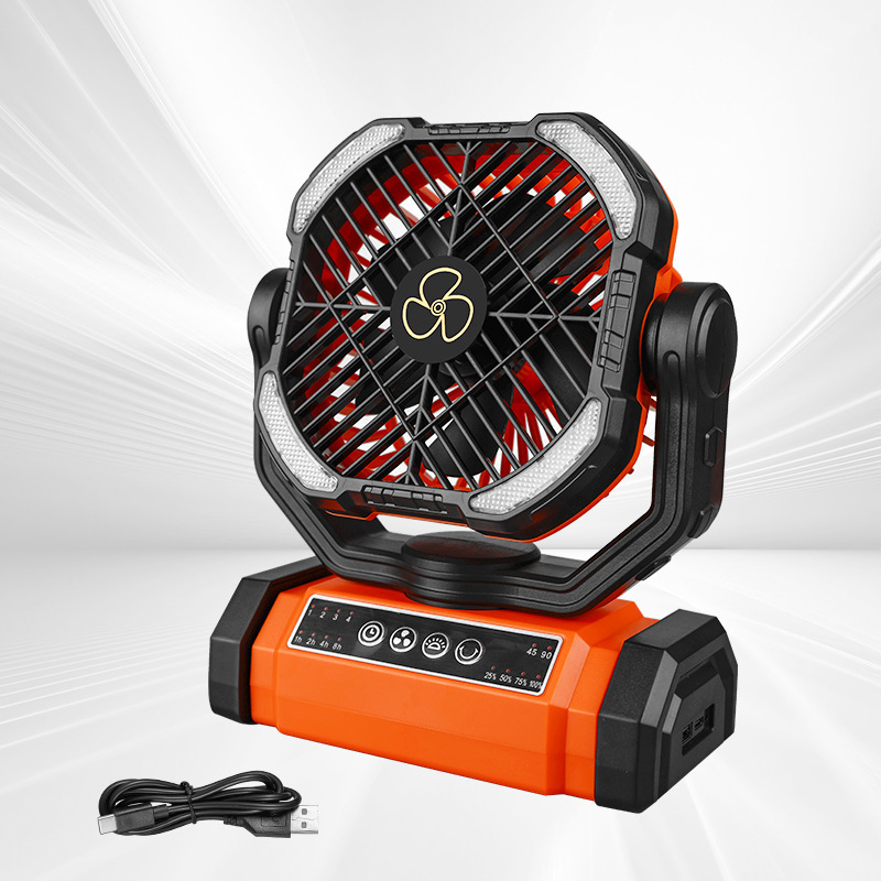 Ventilador para Cámping con Luz con Control Remoto, Silencioso y Recargable para Exteriores