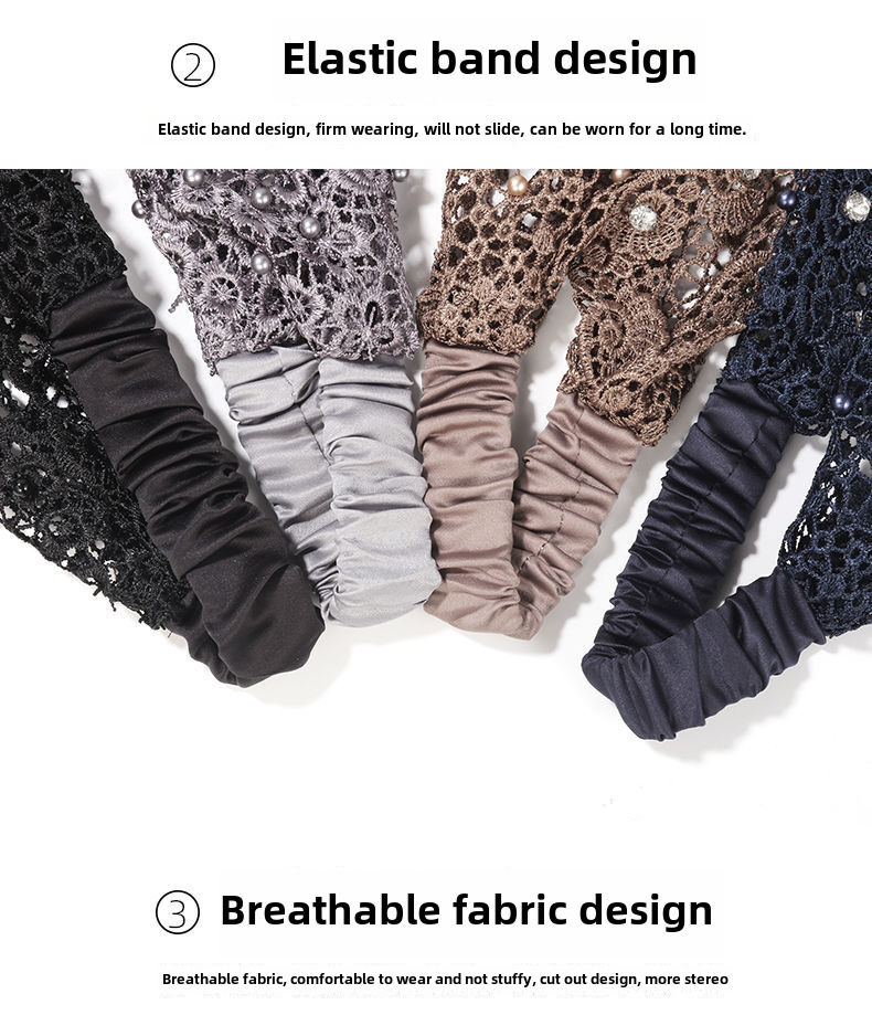 Neuer Stil Pflaumenblüten-Hohlhaarband Nagelperlen Shake Voice Internet-Berühmtheit Breite Kante Gepresstes Haar, das weißes Haarstirnband Damenkopfschmuck bedeckt_voghion.com