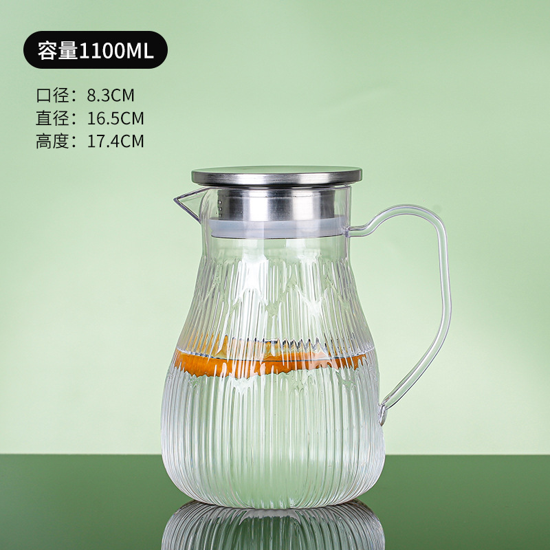 Pot acrílico jar de jugo de plástico cerveza de restaurante jar de agua resistente a altas temperaturas jar de agua fría resistente a caídas tetera de frutas