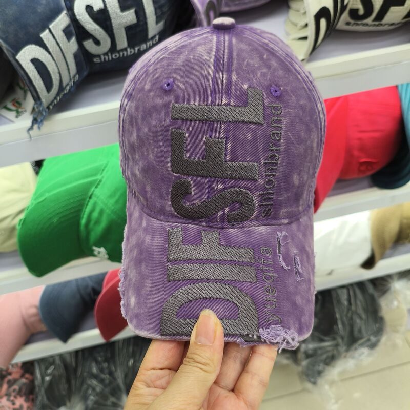 跨境外贸新款高品质复古水洗做旧休闲显脸棒球帽时尚字母鸭舌帽子|undefined