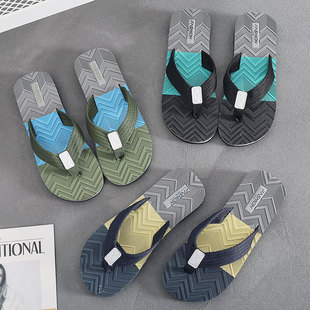 2023 Summer New Men's Flip Flops Fashionable Casual Beach Indoor and Outdoor Breathable Non-Slip Flip Flops Sandals