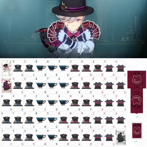 GenshinConcertMerchandisePlayingCardsLiniLinetCostumeMagicCardFandanielGenshinLiniPlayingCards