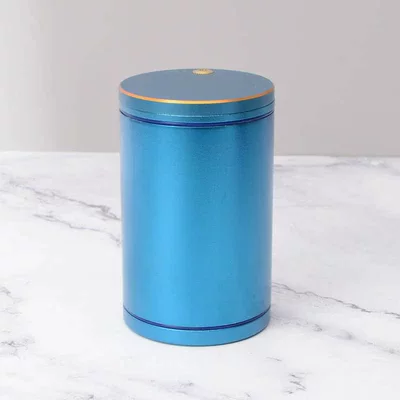 Car Ashtray — Car ashtray - small-size-68-diameter-height-110-solid-color-side-pushblue-standard