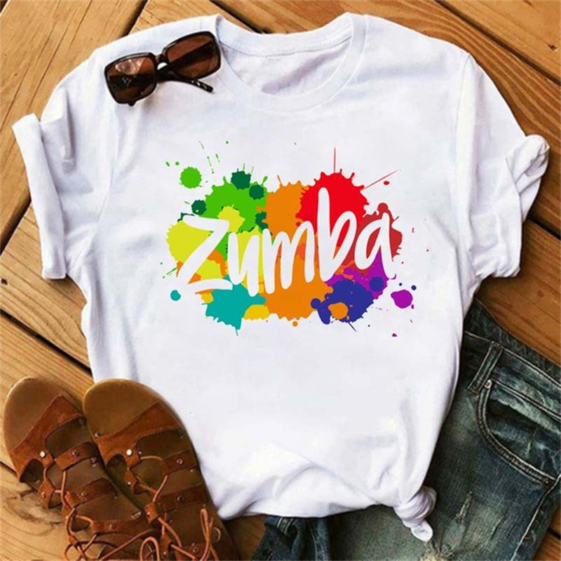 2022外国貿易zumbaプリント半袖tシャツ女装上着